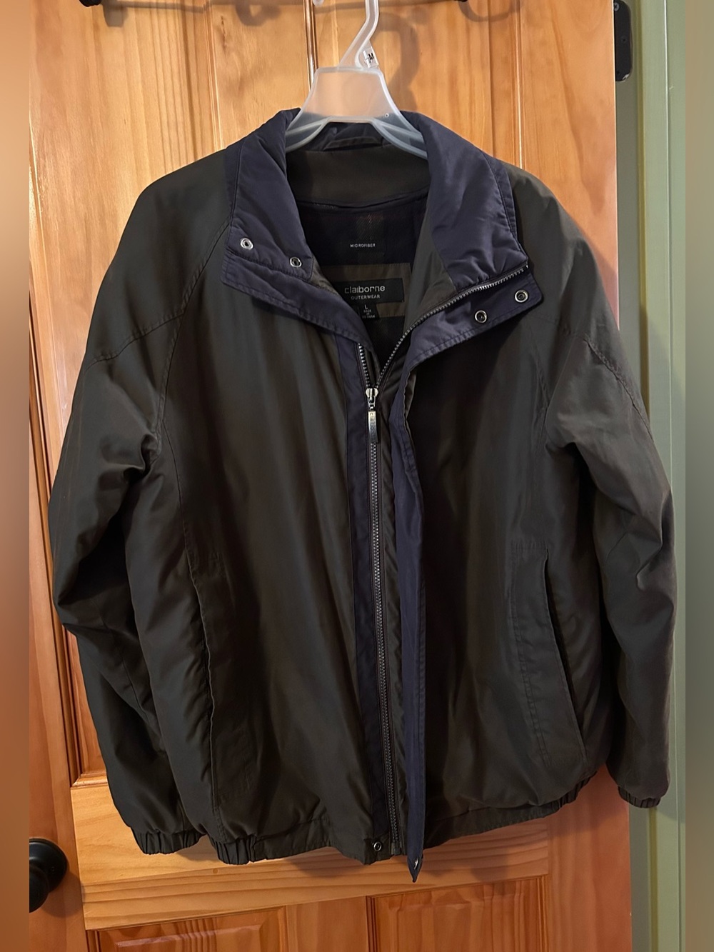 Claiborne bomber jacket with Navy Trim Detail